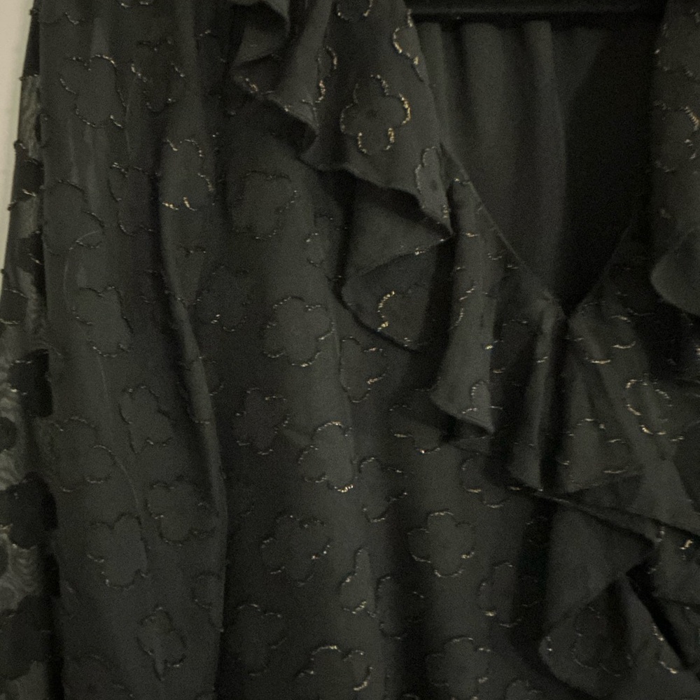 Black Ruffled Blouse - Picture 6 of 6